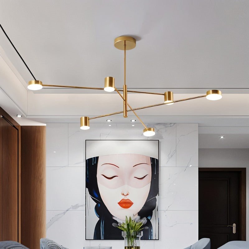 Freyza -Modern Sleek Aluminum Multi-Arm Dining Room Chandelier
