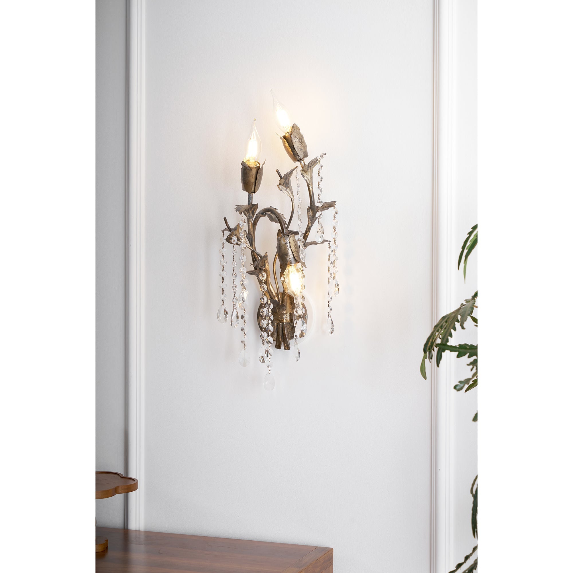 Freyza | Otalara Kristall-Wandleuchte – Schlafzimmer, Flur