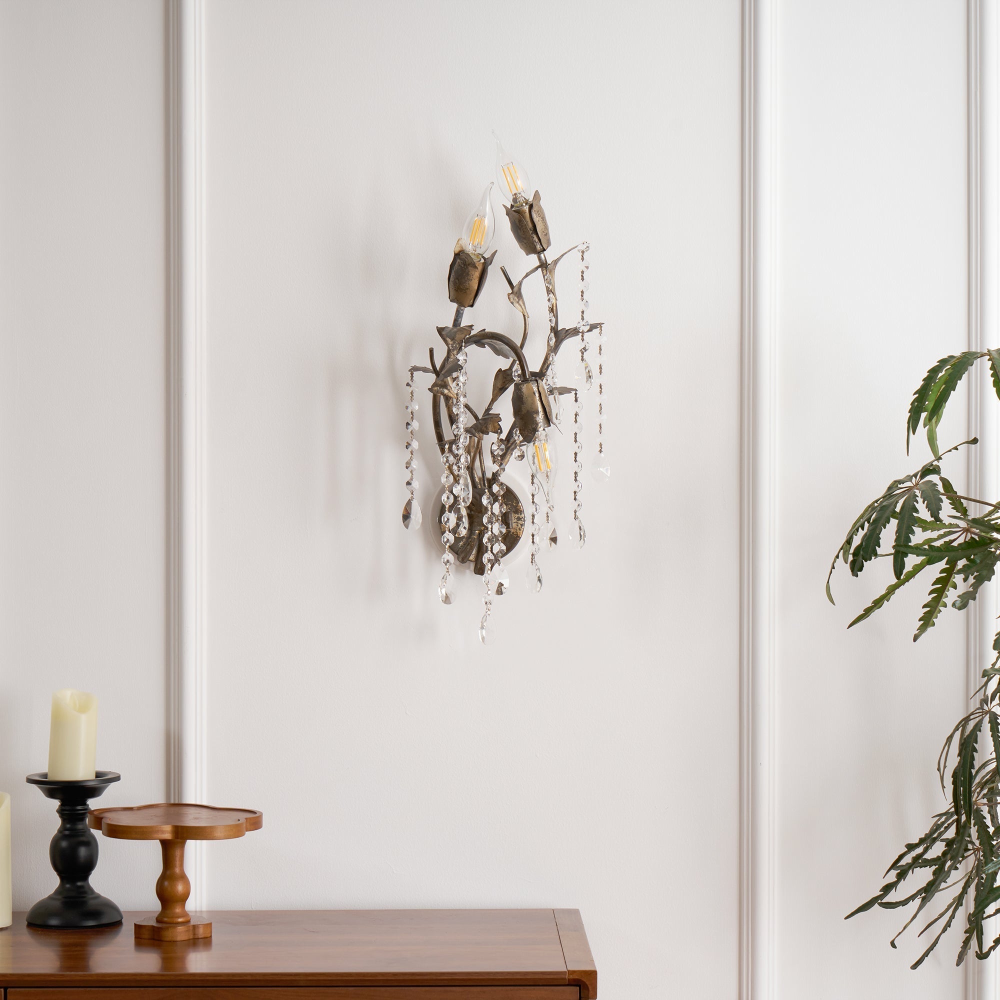 Freyza | Otalara Kristall-Wandleuchte – Schlafzimmer, Flur