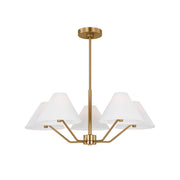 Freyza -  Black Chandelier Light with 5 or 6 Heads | Elegant Fabric Shade for Warm Home Ambiance