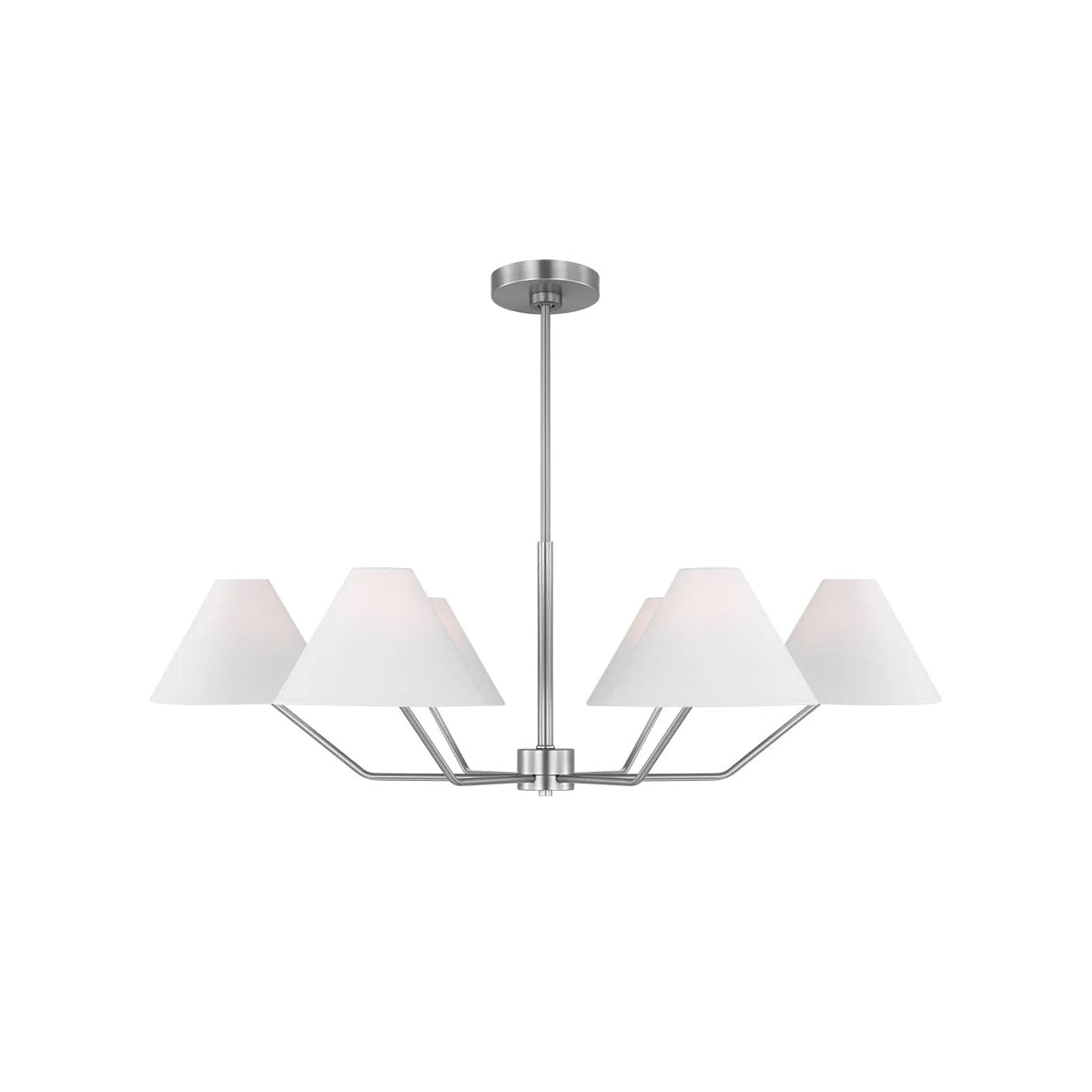 Freyza -  Black Chandelier Light with 5 or 6 Heads | Elegant Fabric Shade for Warm Home Ambiance