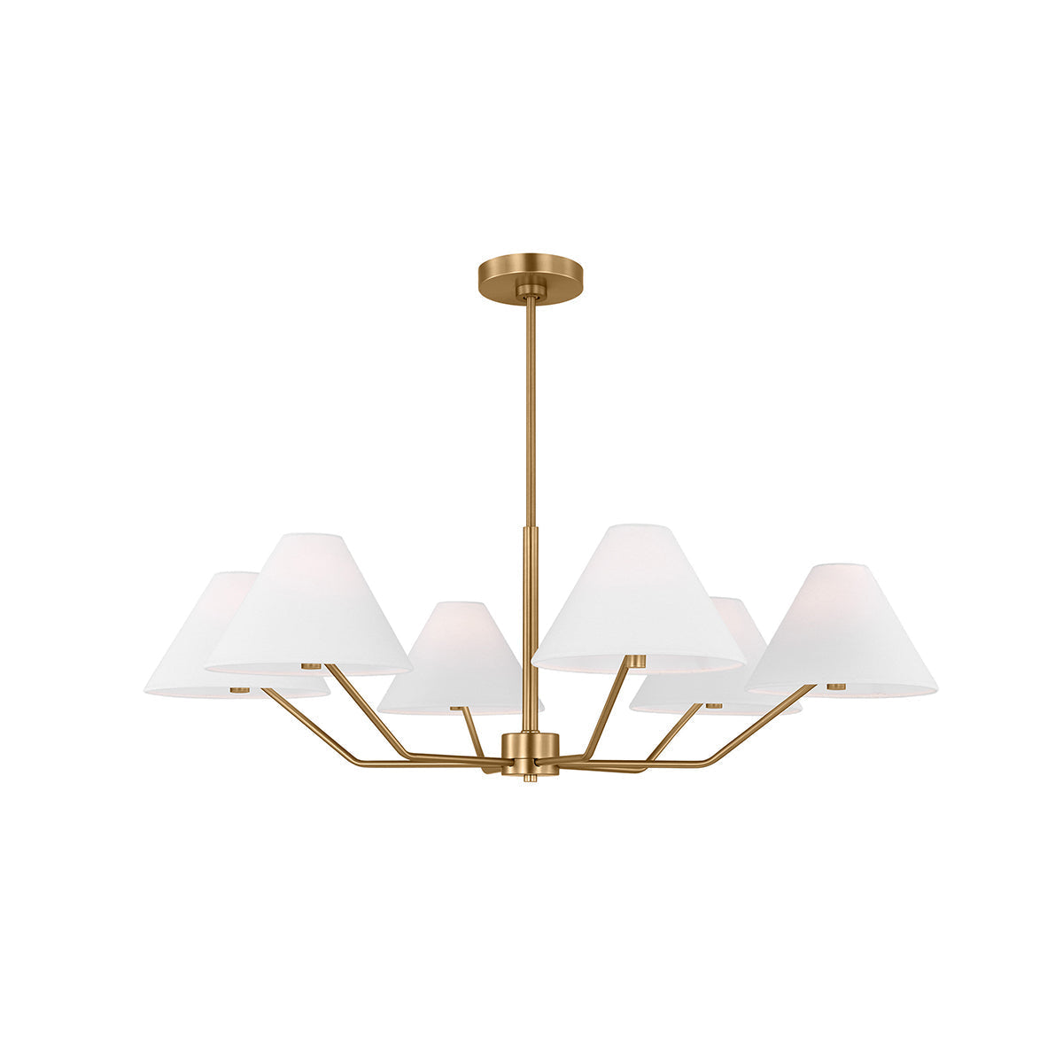 Freyza -  Black Chandelier Light with 5 or 6 Heads | Elegant Fabric Shade for Warm Home Ambiance