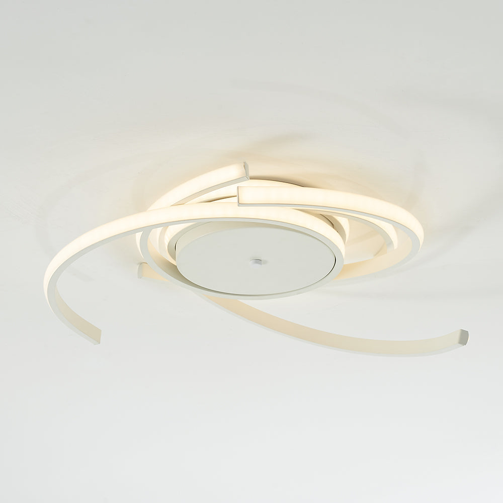 Freyza | Plafonnier affleurant noir et blanc à plusieurs lumières – Moderne pour chambre, couloir et cuisine