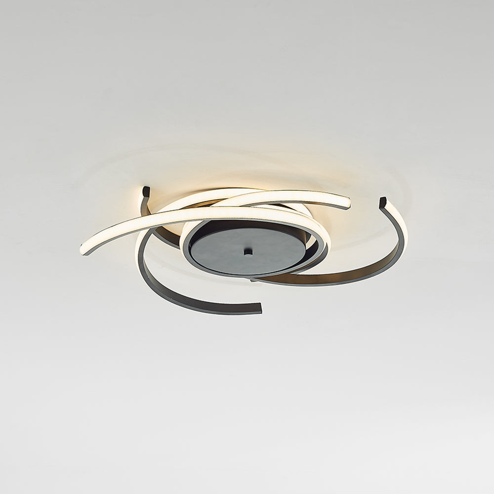 Freyza | Plafonnier affleurant noir et blanc à plusieurs lumières – Moderne pour chambre, couloir et cuisine