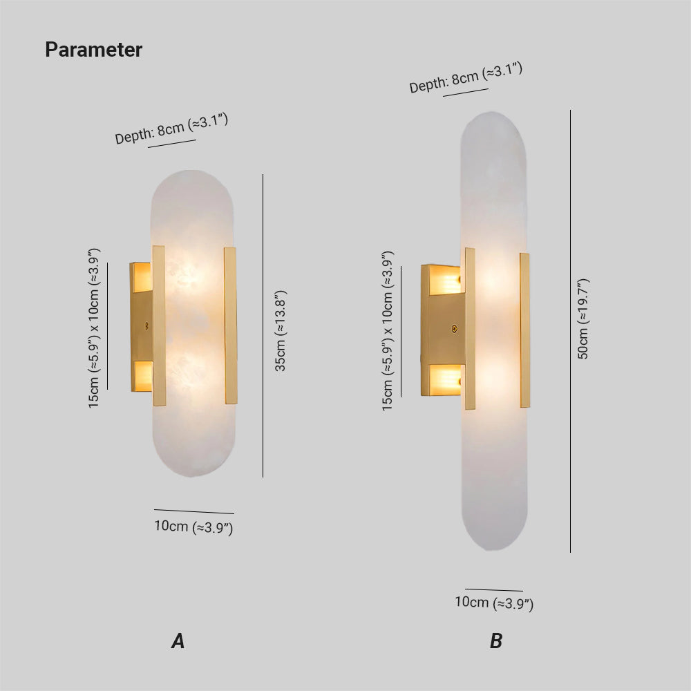 Freyza | Veo Luxury Alabaster Indoor Wall Light – Bedroom Living Room