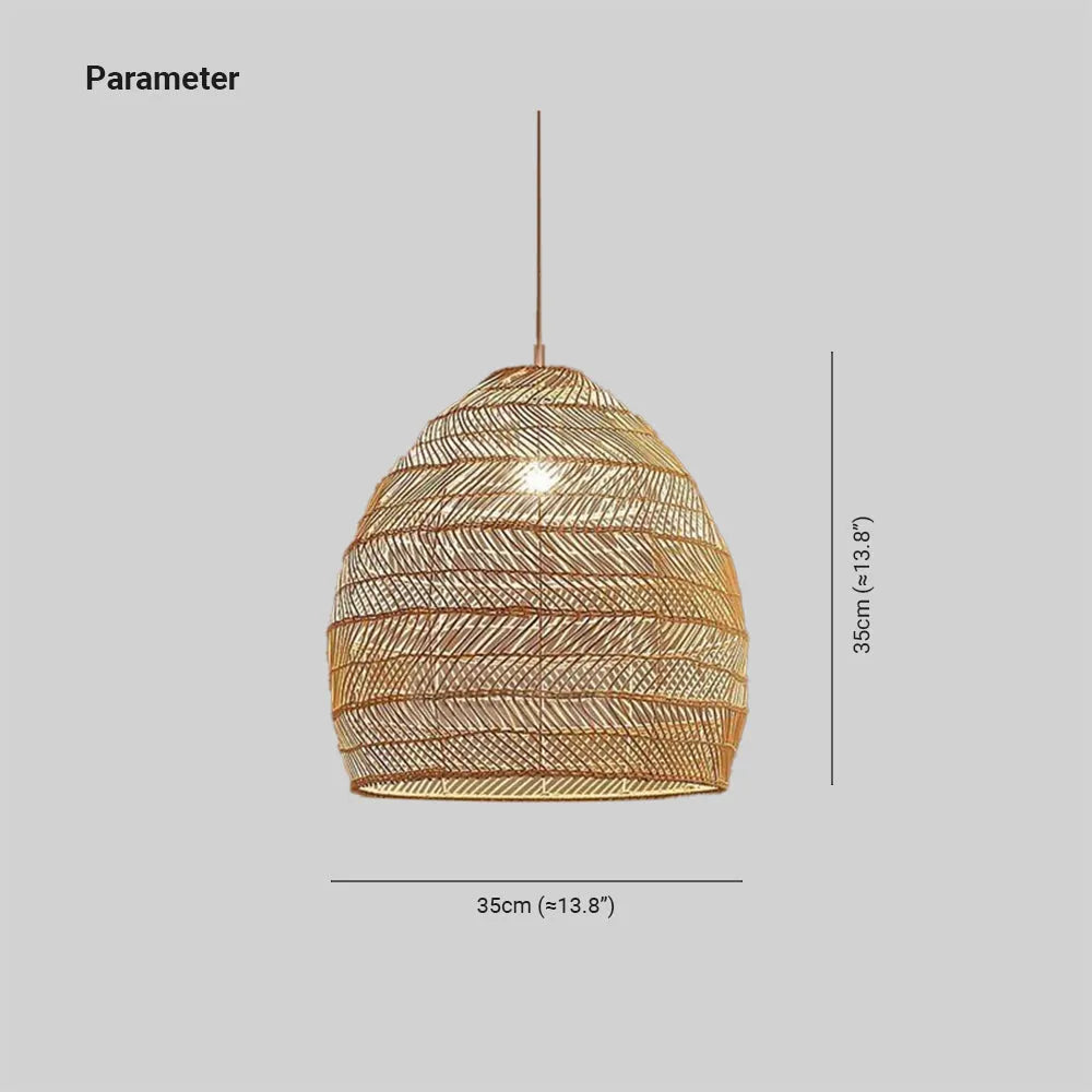 Freyza | Lian Rattan-Bambus-Rattan-Pendelleuchte – Küche, Esszimmer