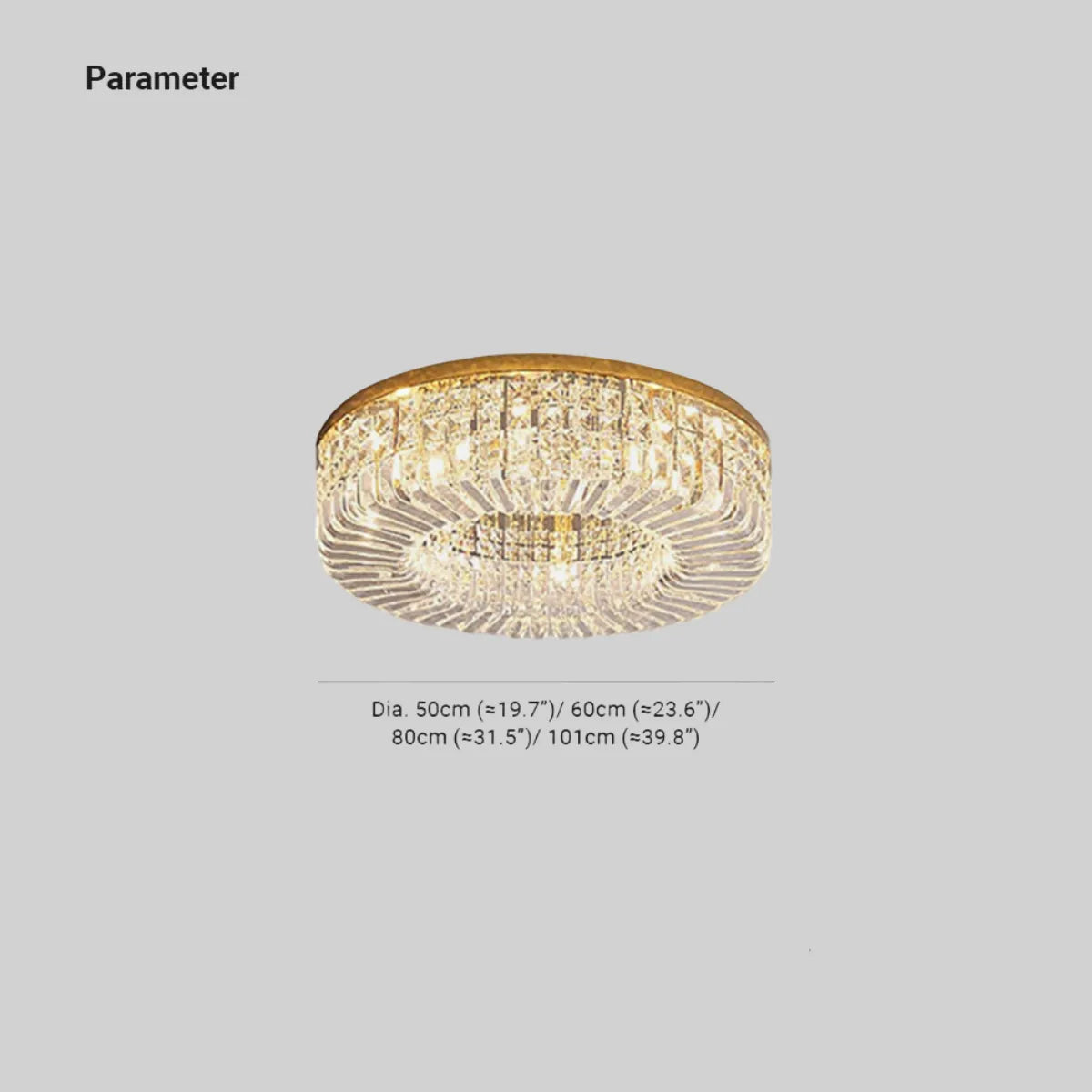 Freyza | Plafonnier encastré en cristal – Chambre, couloir, cuisine