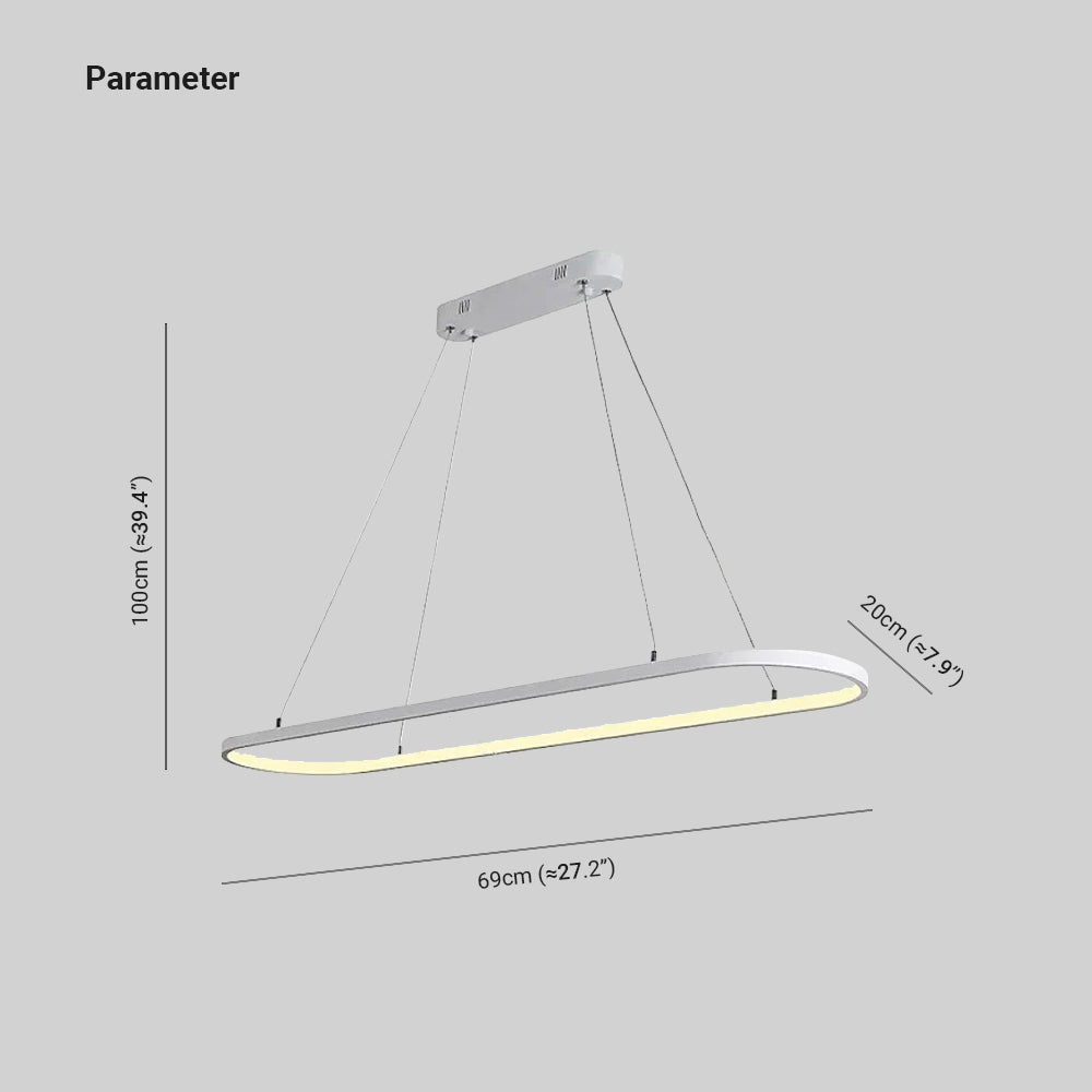 Freyza | Suspension ovale minimaliste Junel – Cuisine et salle à manger minimalistes