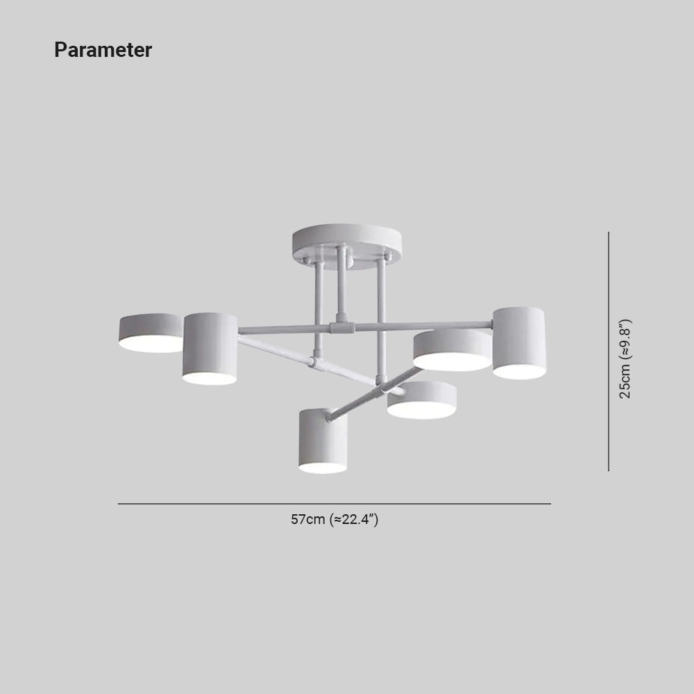 Plafonnier LED Freyza | Quor affleurant à 6 lumières noir et doré – chambre, couloir, cuisine