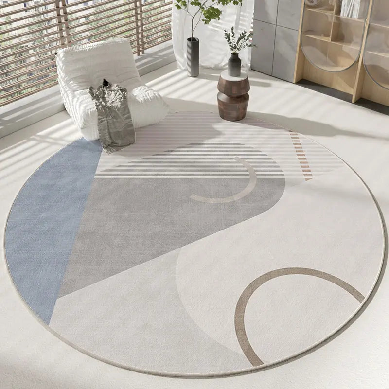 Wabi-Sabi Collection | Round Washable Rug with Non-Slip Backing | Soft Circle Carpet for Cozy Living Spaces 6