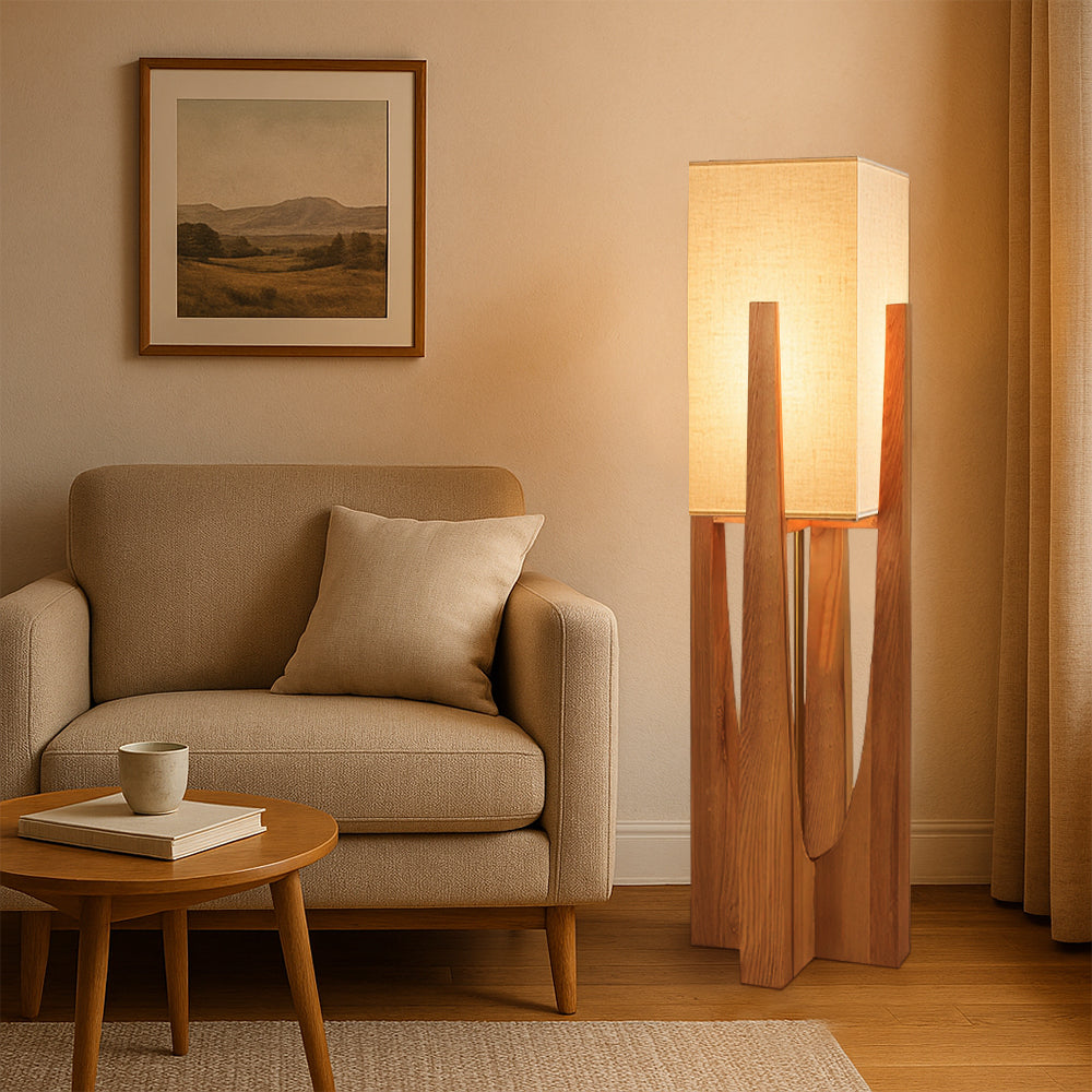 Freyza - WabiSabiGlow | Elegant Minimalist Modern Floor Lamp for Living Room