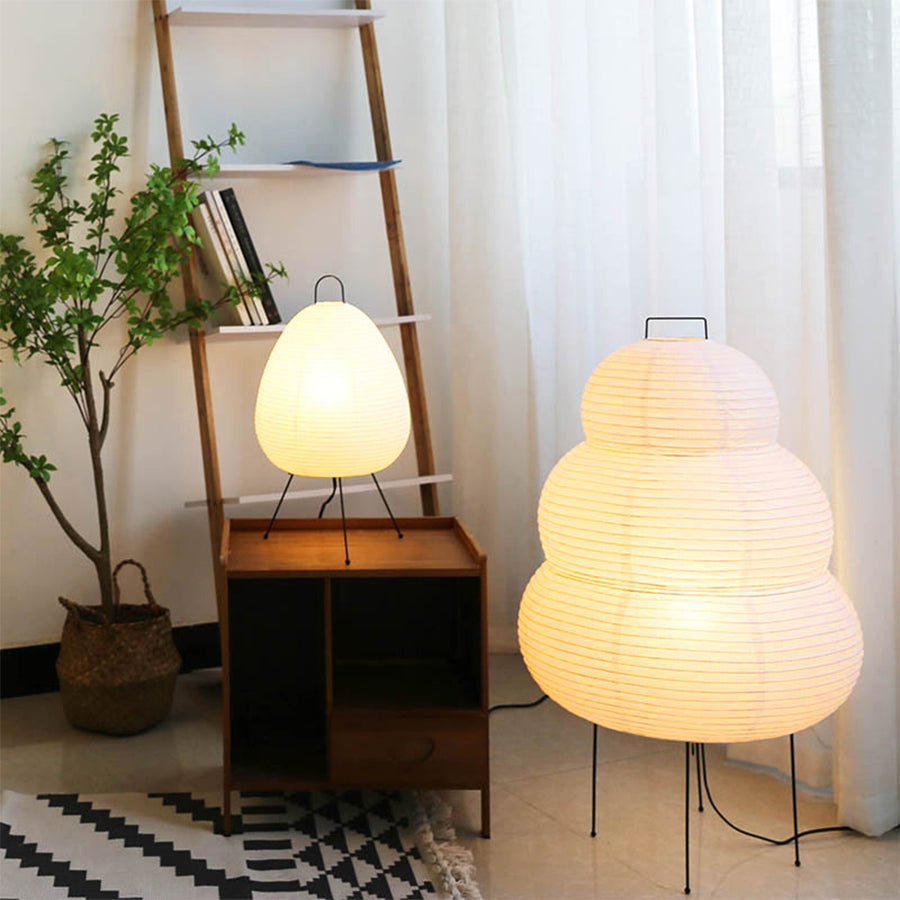 WabiSabiGlow | Elegant Minimalist Rice Paper Table Lamp for Bedroom 1