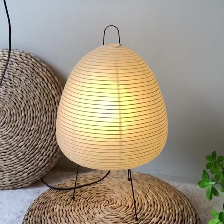 WabiSabiGlow | Elegant Minimalist Rice Paper Table Lamp for Bedroom 5