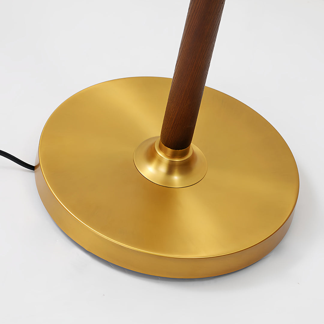 WalnutGlow | Modern Elegant Wood Standing Floor Lamp with Fabric Shade 5