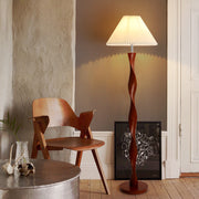 Freyza - WalnutTwist | Elegant Modern Floor Lamp for Living Room Decor
