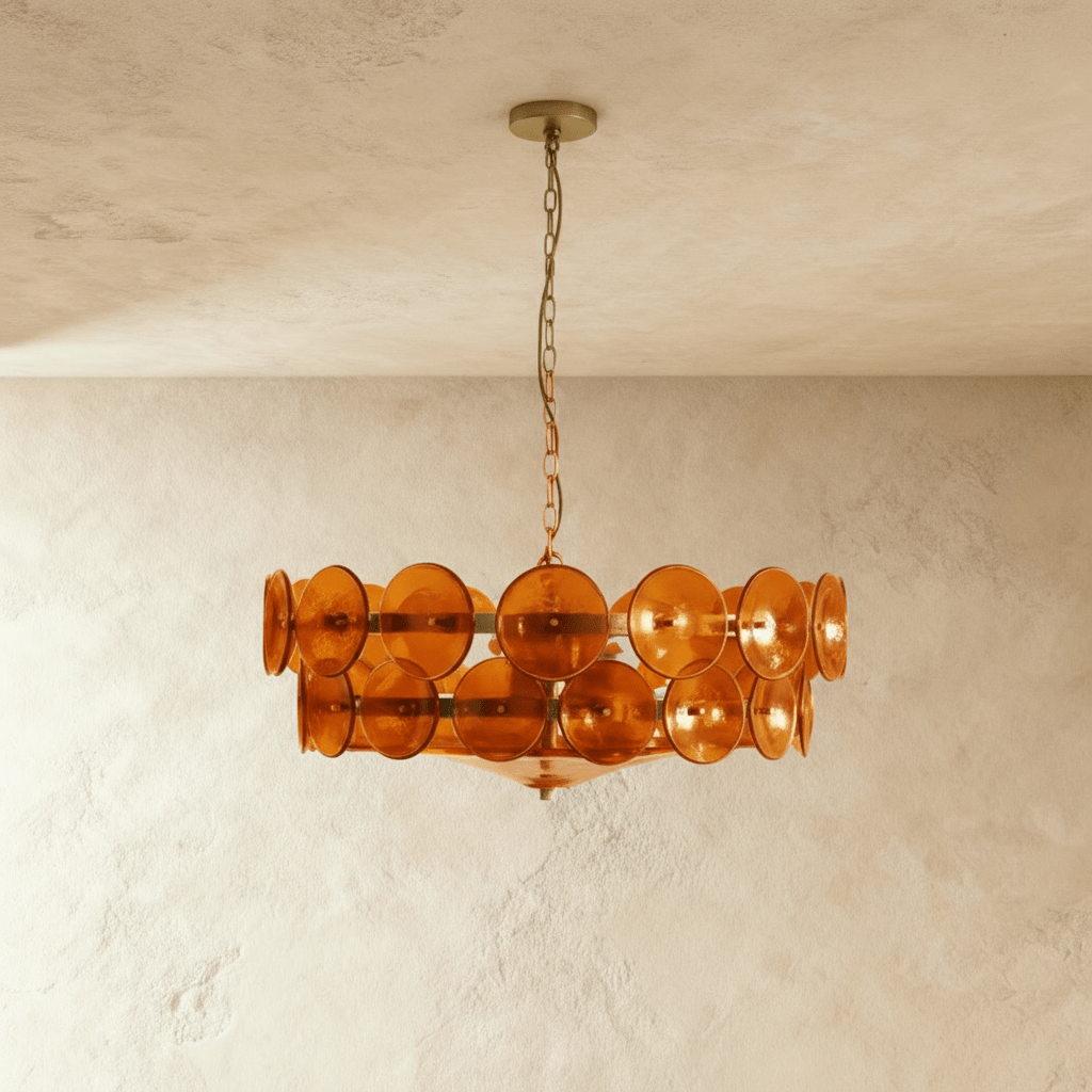 Freyza - Elegant Luxurious Stainless Steel Glass Chandelier