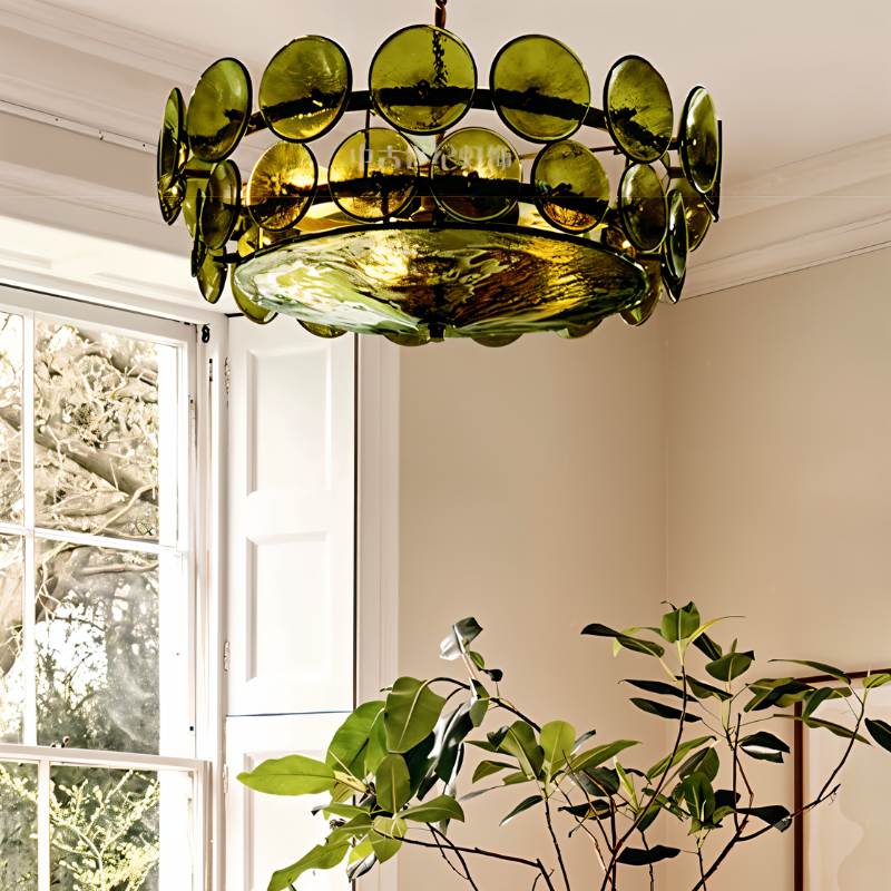 Freyza - Elegant Luxurious Stainless Steel Glass Chandelier