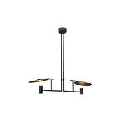 Freyza - Modern Black Chandelier Light with Brass Accents | Stylish Dining Room Lighting for Contemporary Interiors