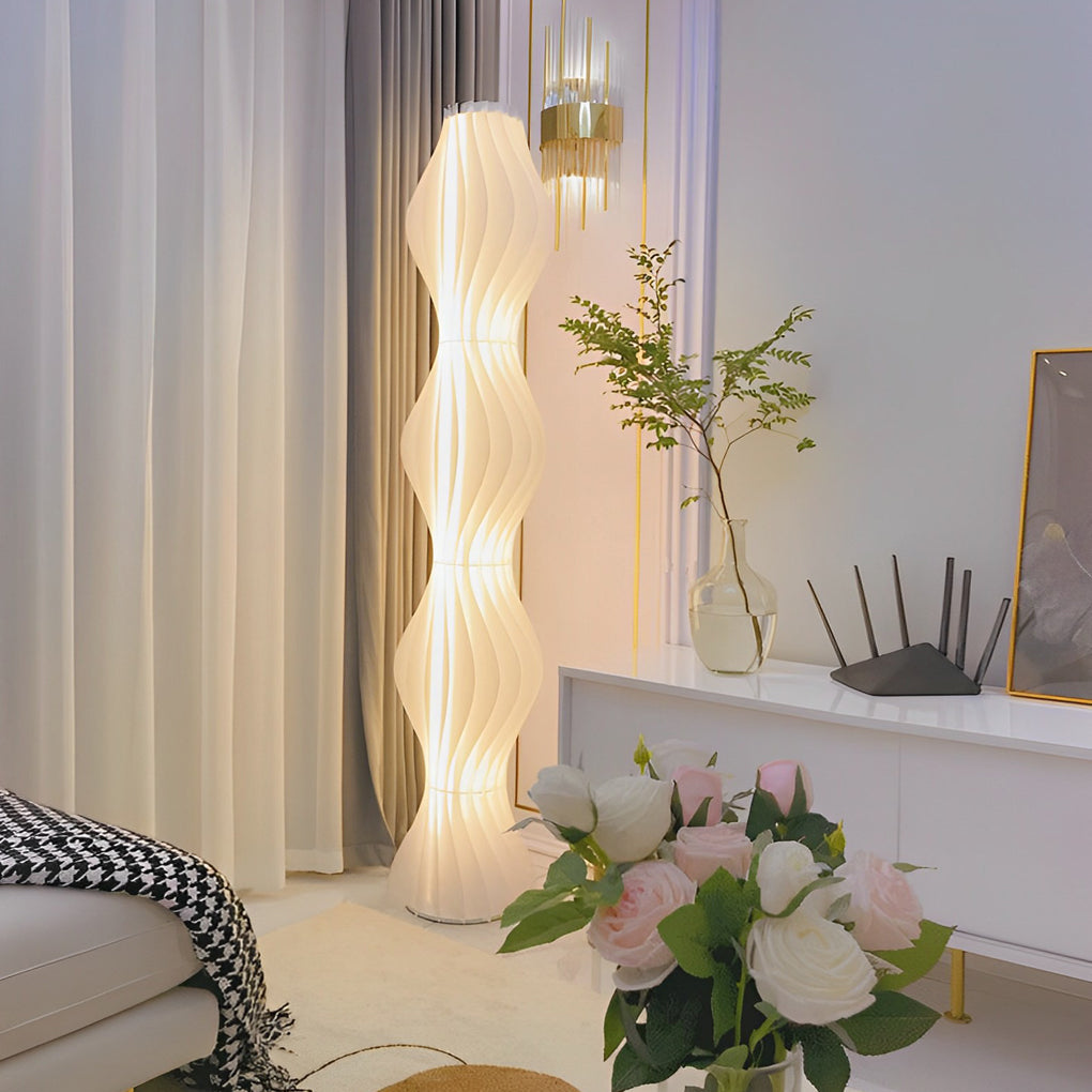 WavyGlow | Elegant Modern Coastal Standing Floor Lamp with Dimming Options 0