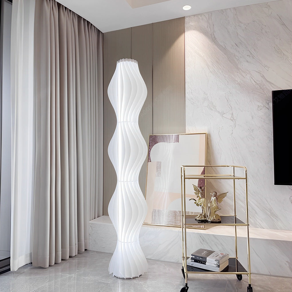 WavyGlow | Elegant Modern Coastal Standing Floor Lamp with Dimming Options 1