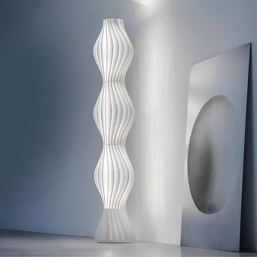WavyGlow | Elegant Modern Coastal Standing Floor Lamp with Dimming Options 2
