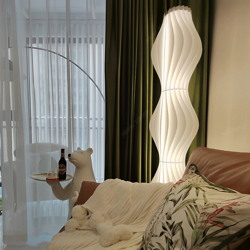 WavyGlow | Elegant Modern Coastal Standing Floor Lamp with Dimming Options 4