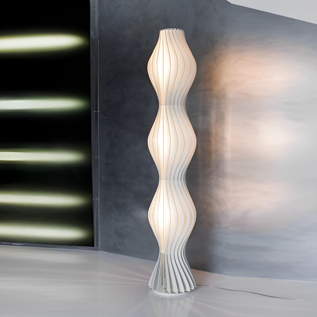 WavyGlow | Elegant Modern Coastal Standing Floor Lamp with Dimming Options 5