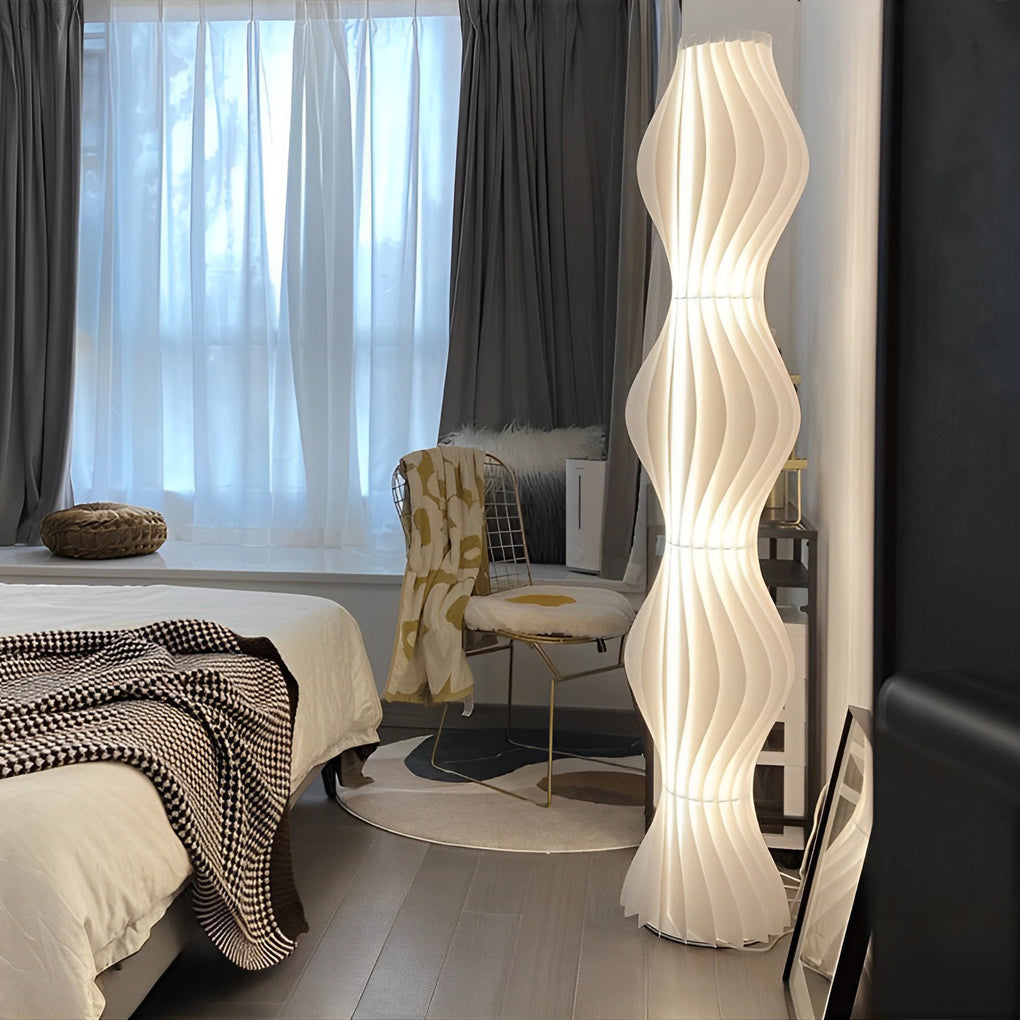 WavyGlow | Elegant Modern Coastal Standing Floor Lamp with Dimming Options 6
