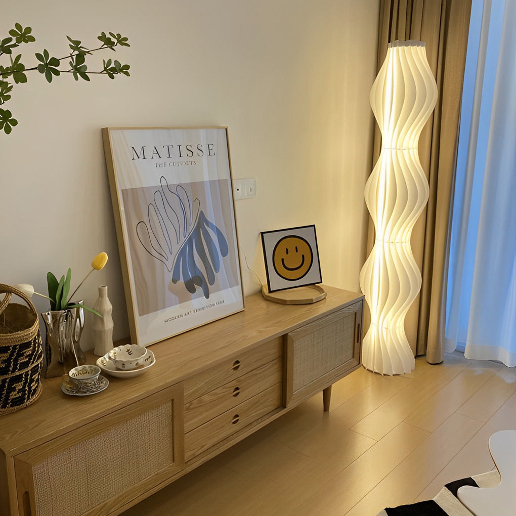 WavyGlow | Elegant Modern Coastal Standing Floor Lamp with Dimming Options 7