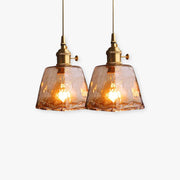 Freyza | Zina Pendant Glass Brass Glass Pendant Light – Kitchen Dining Room