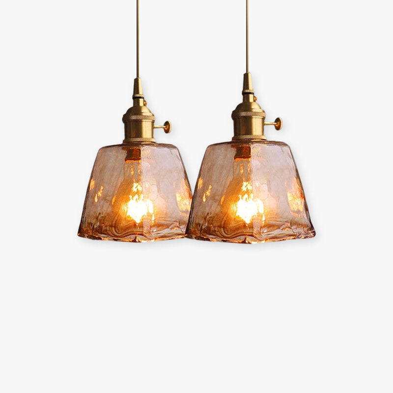 Freyza | Zina Pendant Glass Brass Glass Pendant Light – Kitchen Dining Room