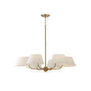 Freyza | Arcara Vintage Industrial Brass Fabric Chandelier – Industrial Dining Room Living Room