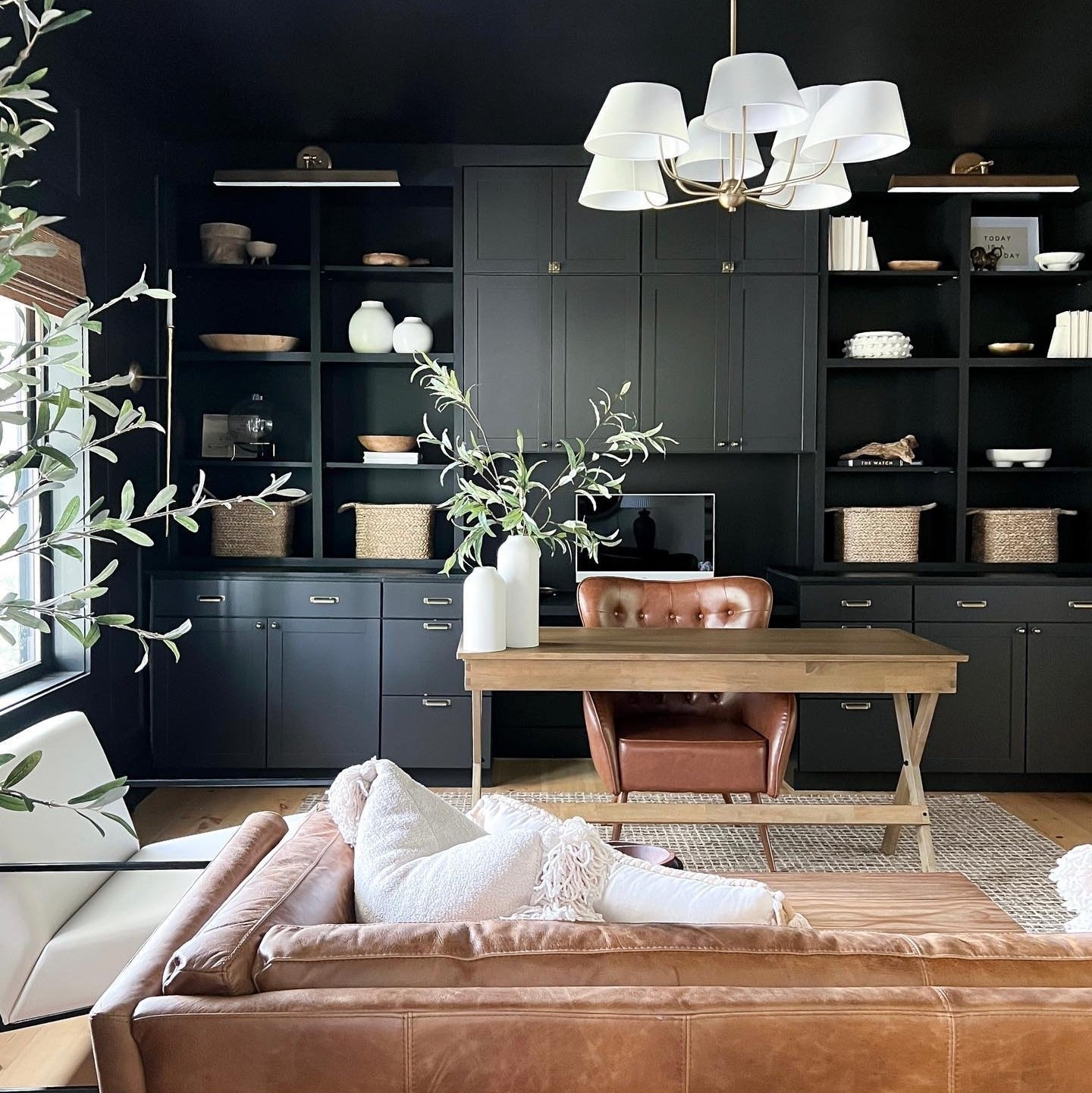 Freyza | Arcara Vintage Industrial Brass Fabric Chandelier – Industrial Dining Room Living Room