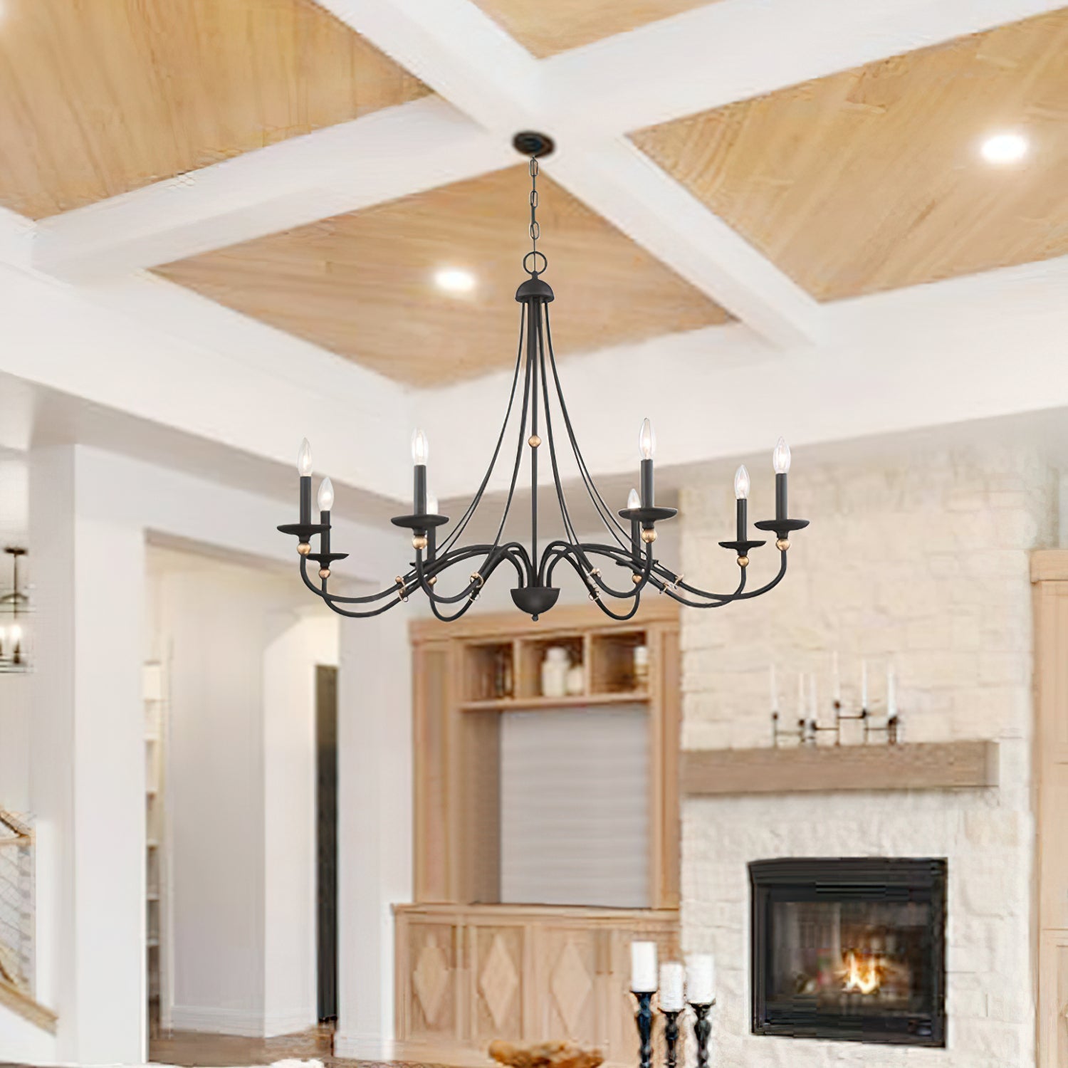 Freyza | Amaran Vintage Industrial Chandelier – Industrial Dining Room Living Room