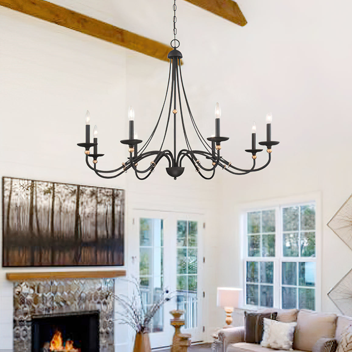 Freyza | Amaran Vintage Industrial Chandelier – Industrial Dining Room Living Room