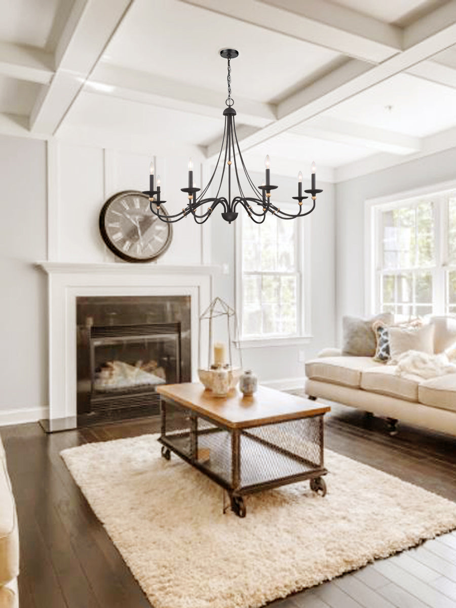 Freyza | Amaran Vintage Industrial Chandelier – Industrial Dining Room Living Room