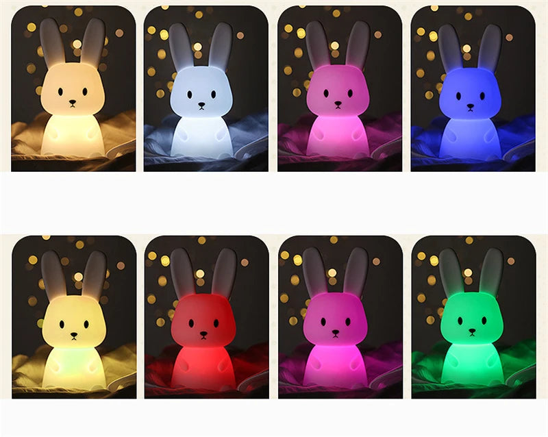 Whimsical LED Night Light Collection | Touch Sensor Lamp with 7 Color Modes | Rechargeable for Kids' Bedroom 1