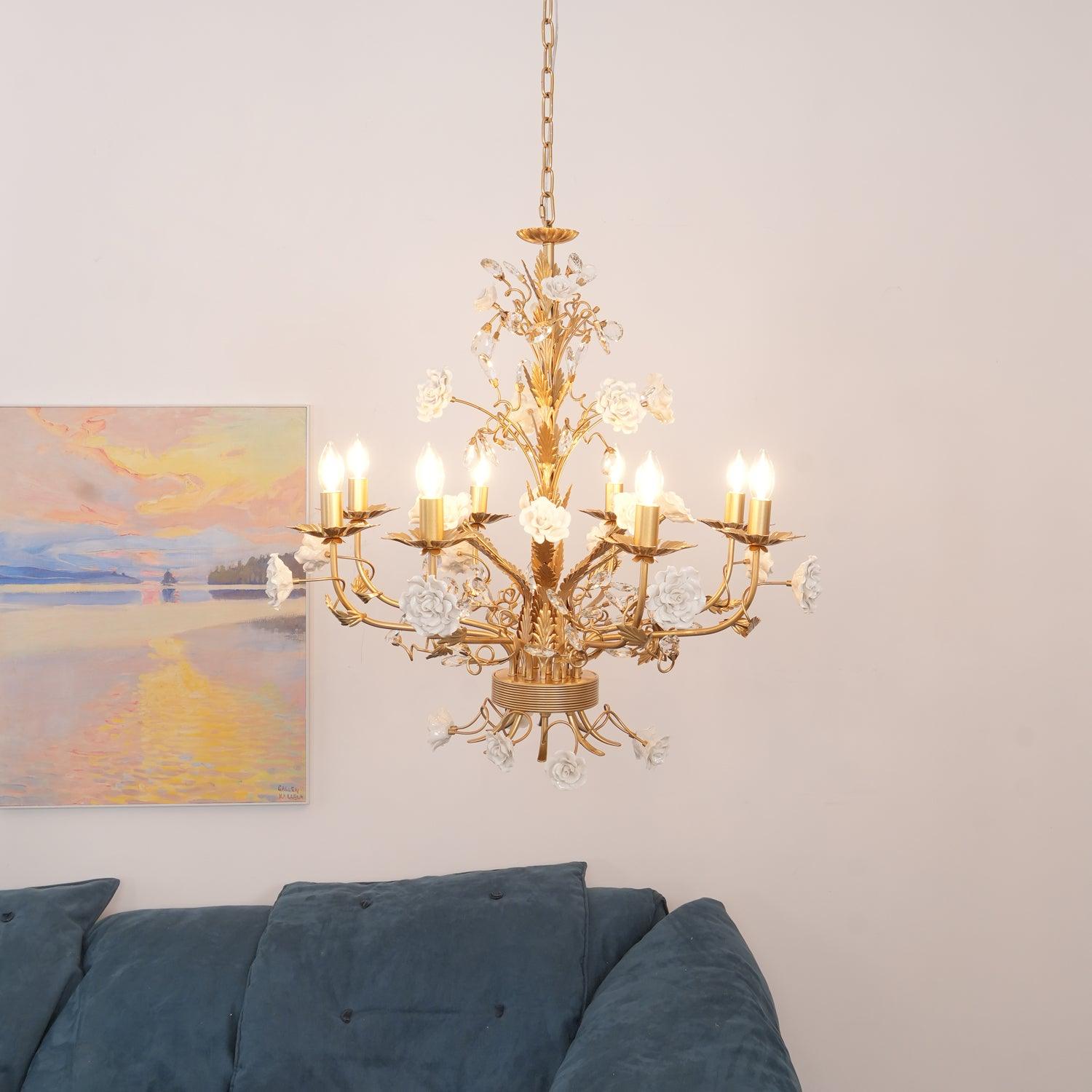 Freyza | Vavenara Postmodern Luxury White Crystal Chandelier – Modern Dining Room Living Room