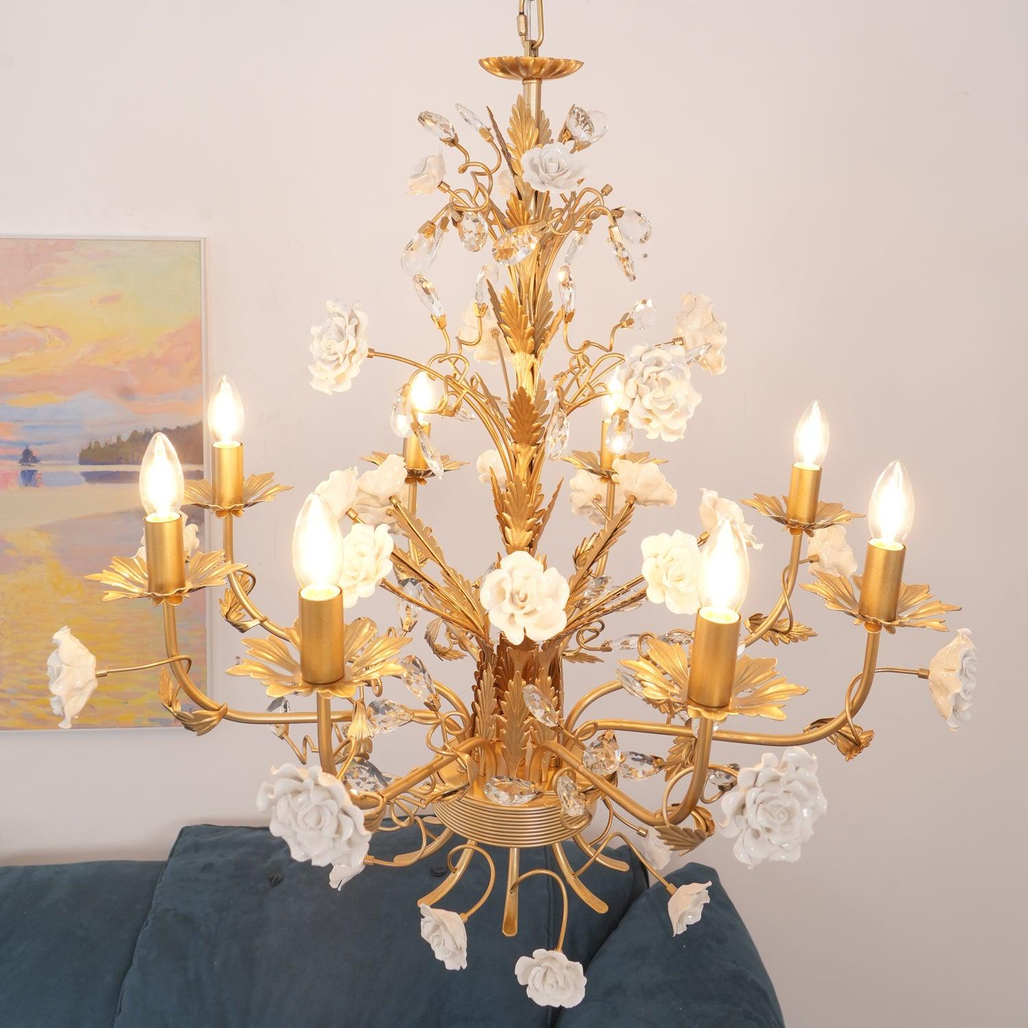 Freyza | Vavenara Postmodern Luxury White Crystal Chandelier – Modern Dining Room Living Room