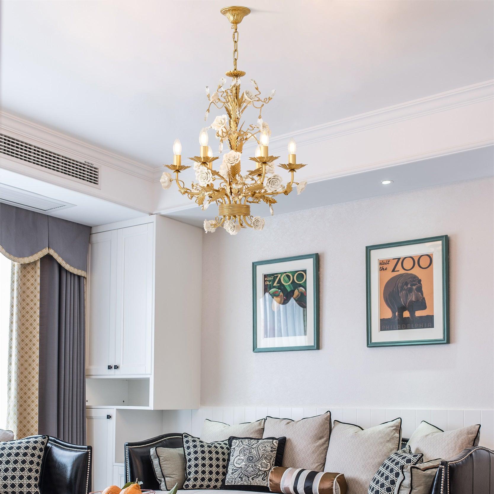 Freyza | Vavenara Postmodern Luxury White Crystal Chandelier – Modern Dining Room Living Room