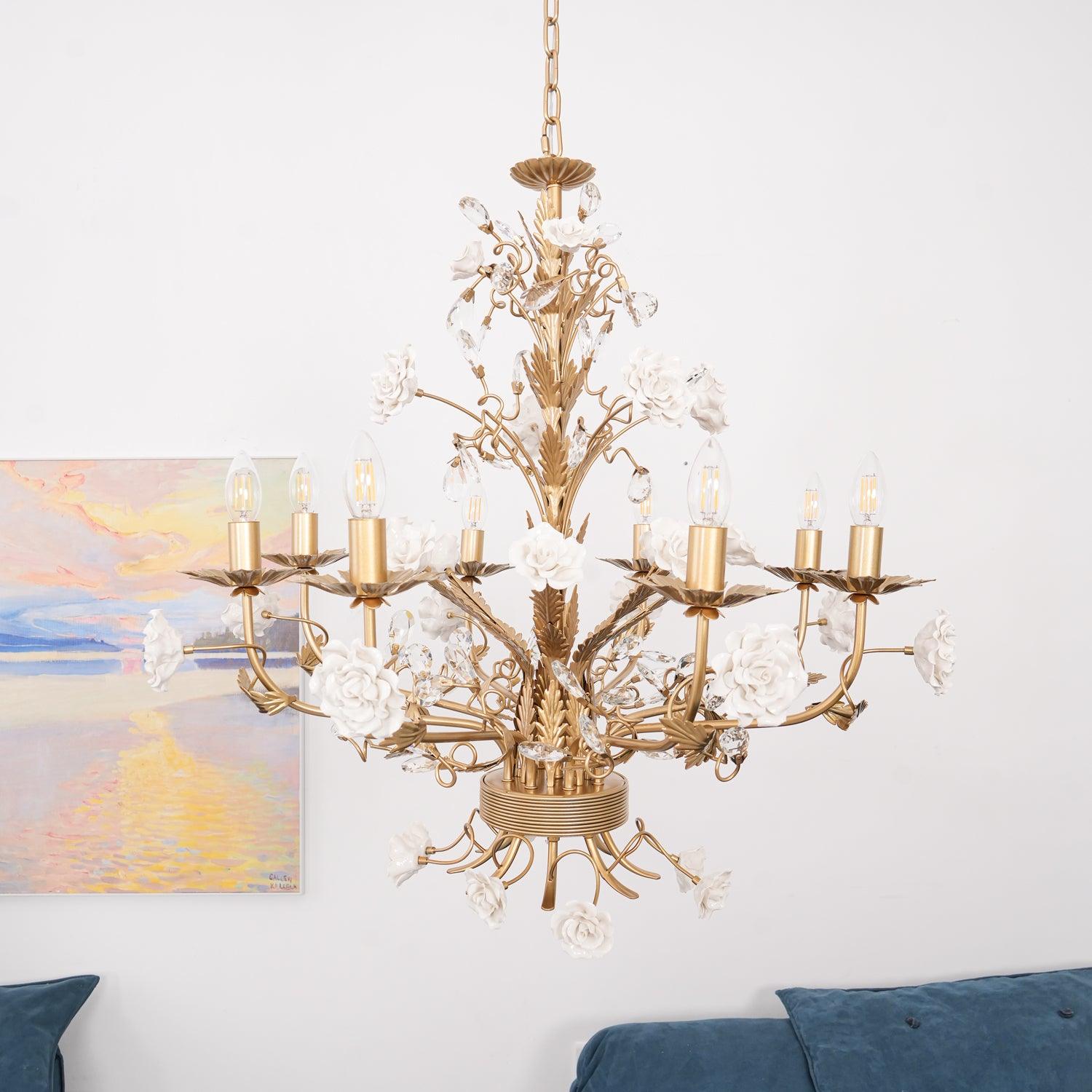 Freyza | Vavenara Postmodern Luxury White Crystal Chandelier – Modern Dining Room Living Room