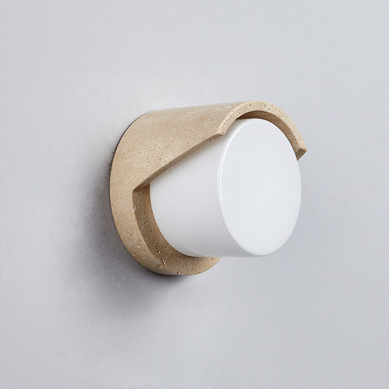 Freyza | Eurvenara Travertine Glass Glass Wall Light – Bedroom Hallway