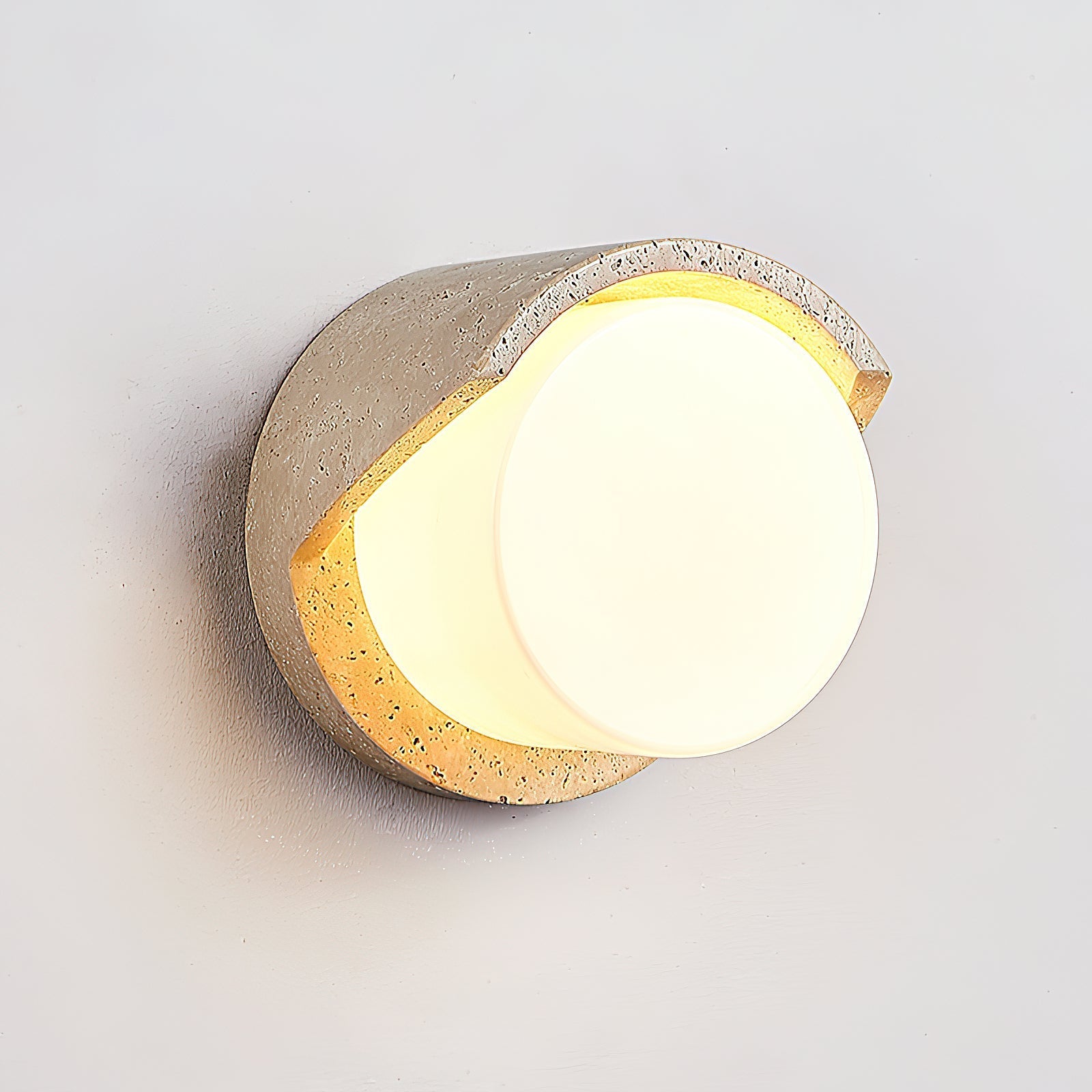 Freyza | Eurvenara Travertine Glass Glass Wall Light – Bedroom Hallway