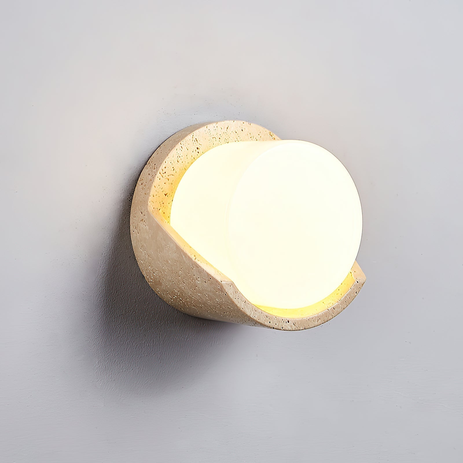 Freyza | Eurvenara Travertine Glass Glass Wall Light – Bedroom Hallway