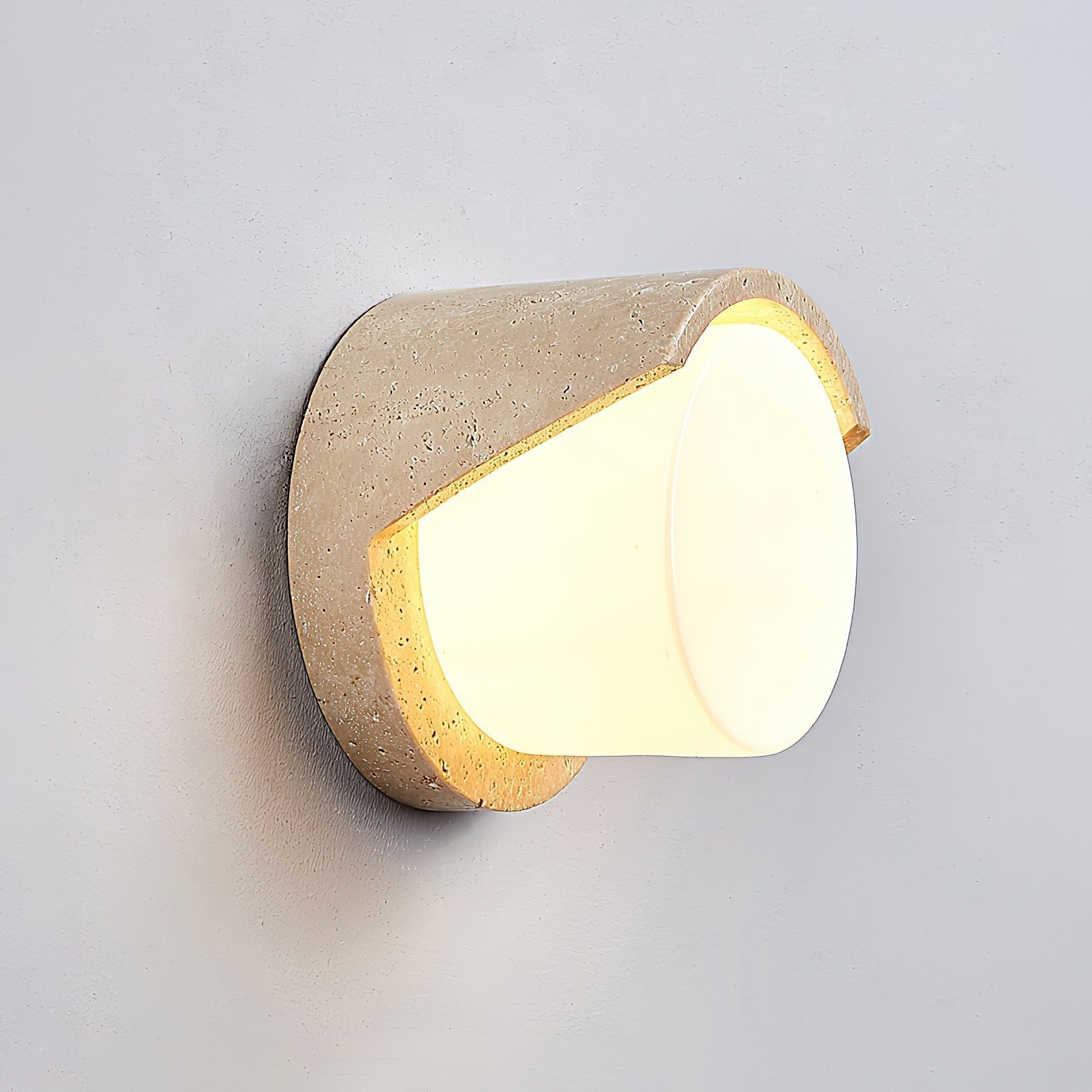 Freyza | Eurvenara Travertine Glass Glass Wall Light – Bedroom Hallway