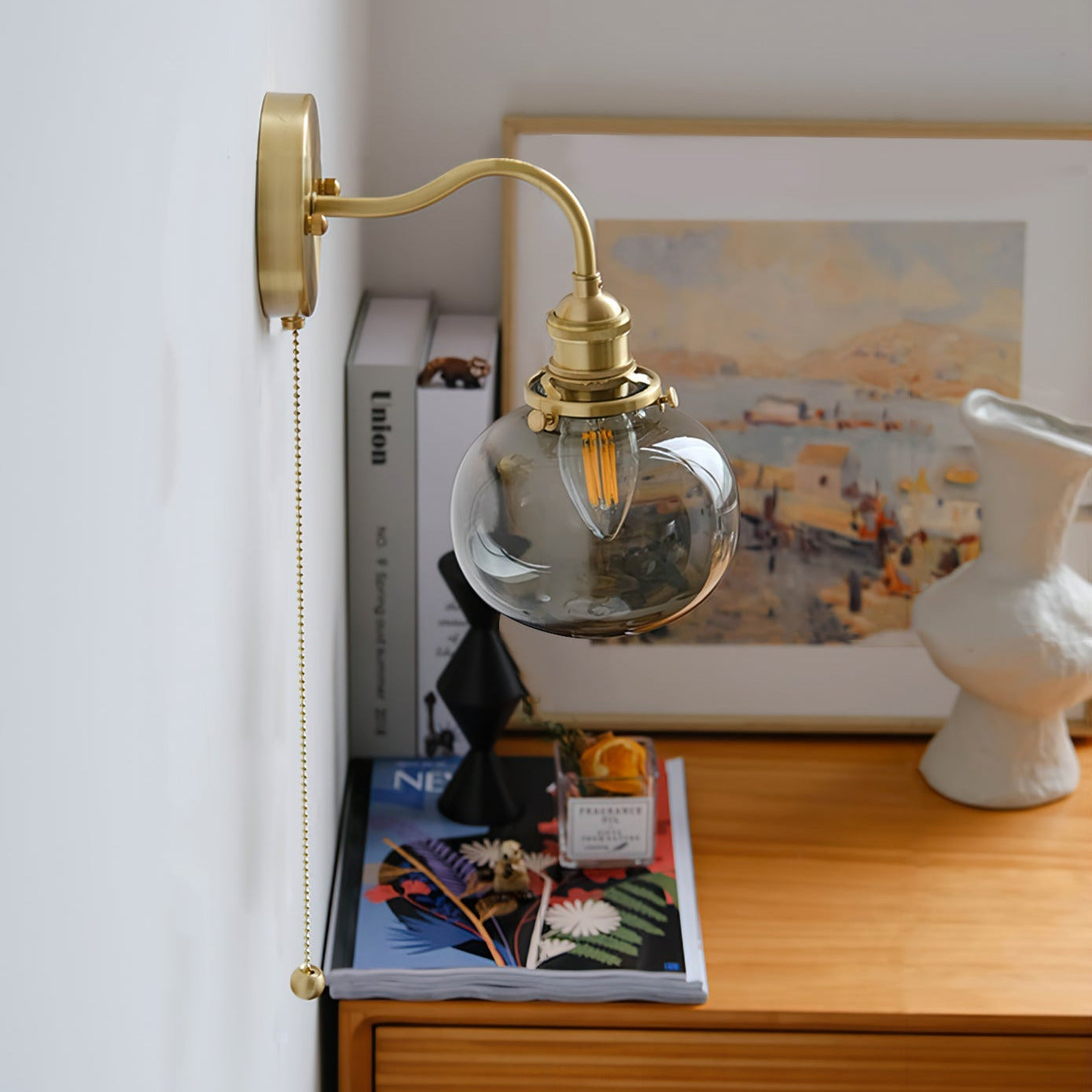 Freyza | Applique murale intérieure en verre – Chambre et salon vintage