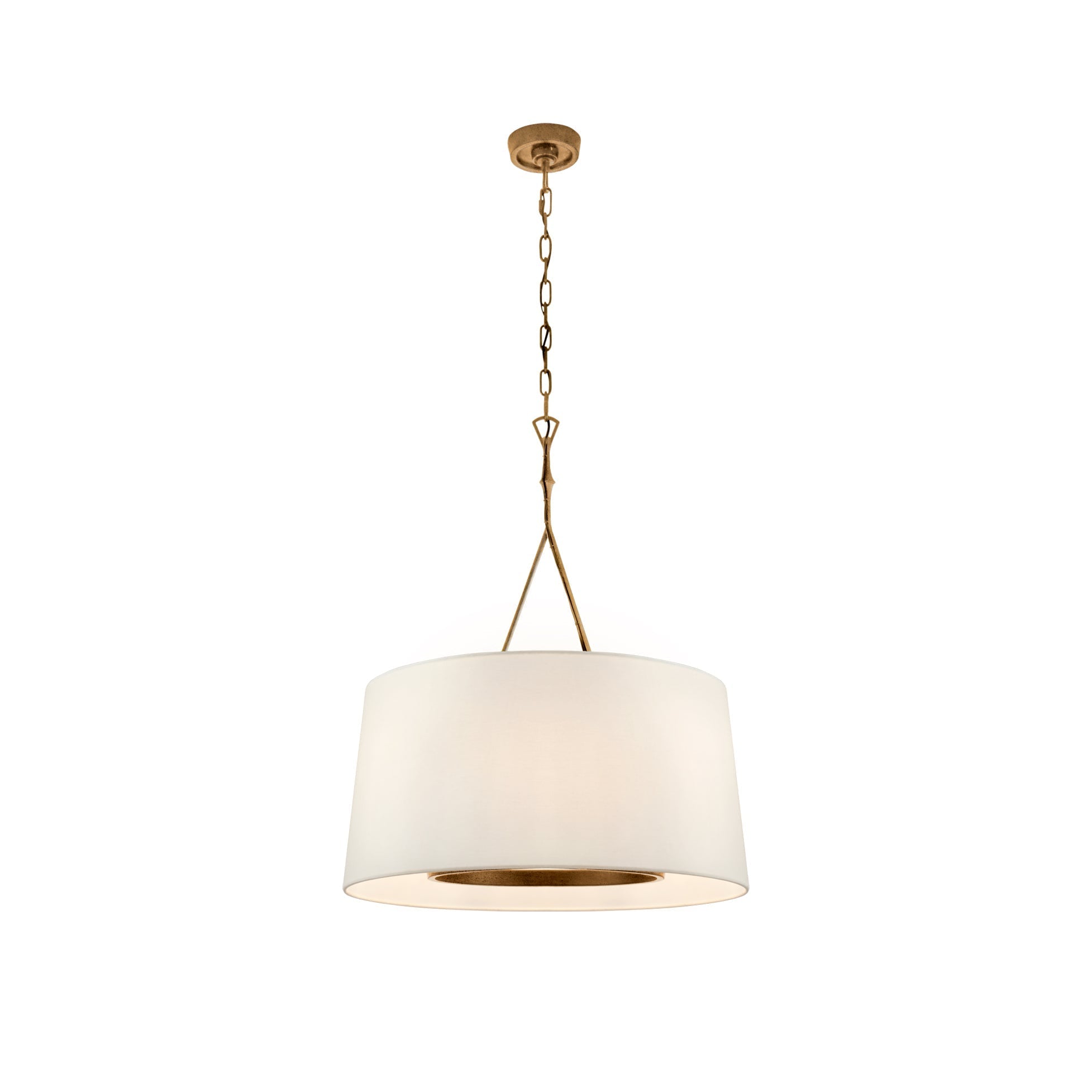 Freyza - Wink Collection | Brass Pendant Lighting with Adjustable Height & Fabric Shades | Elegant Hanging Lights for Dining and Living Spaces