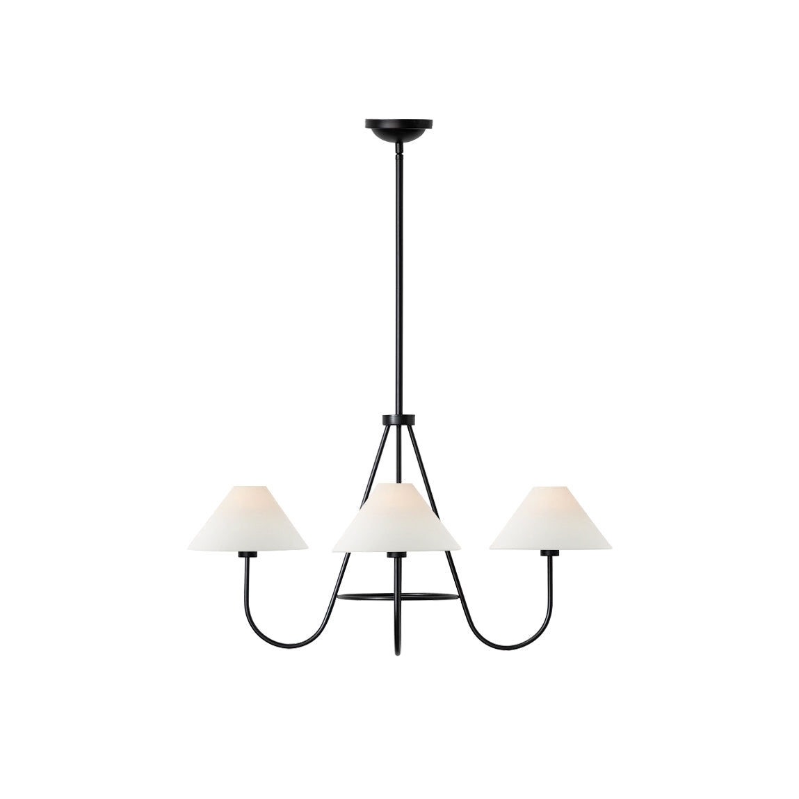 Freyza | Ellaeara Vintage Industrial Black Fabric Chandelier – Industrial Dining Room Living Room