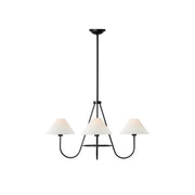 Freyza | Ellaeara Vintage Industrial Black Fabric Chandelier – Industrial Dining Room Living Room