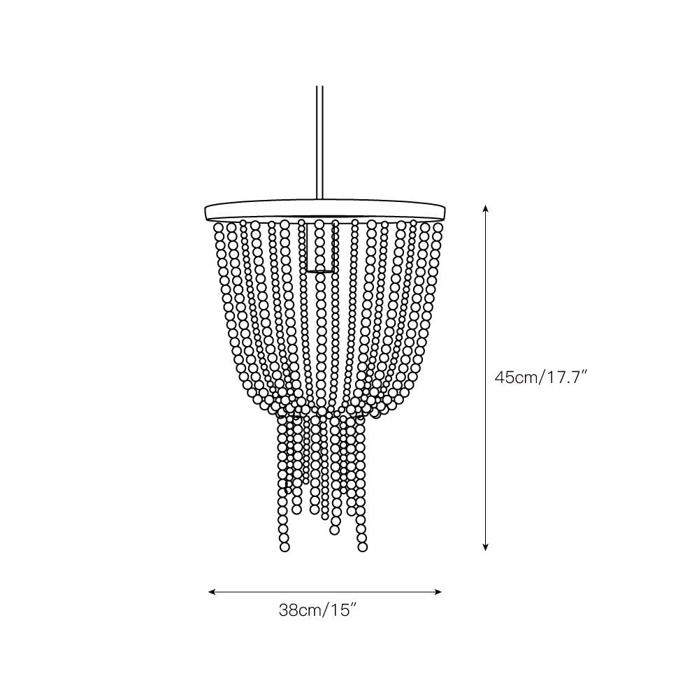 Freyza | Himinuvyi Modern Beaded Wood Chandelier – Modern Dining Room Living Room